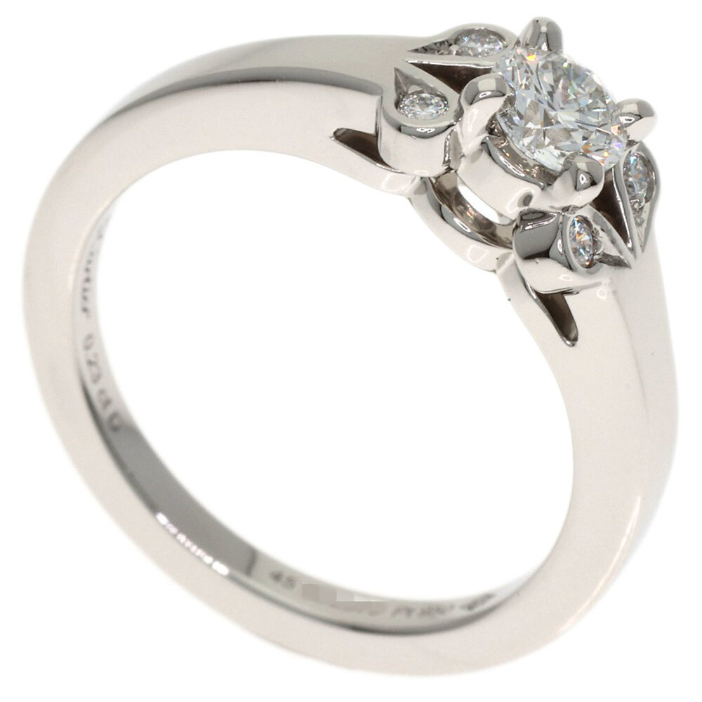 CARTIER Silver Diamond Ring #45